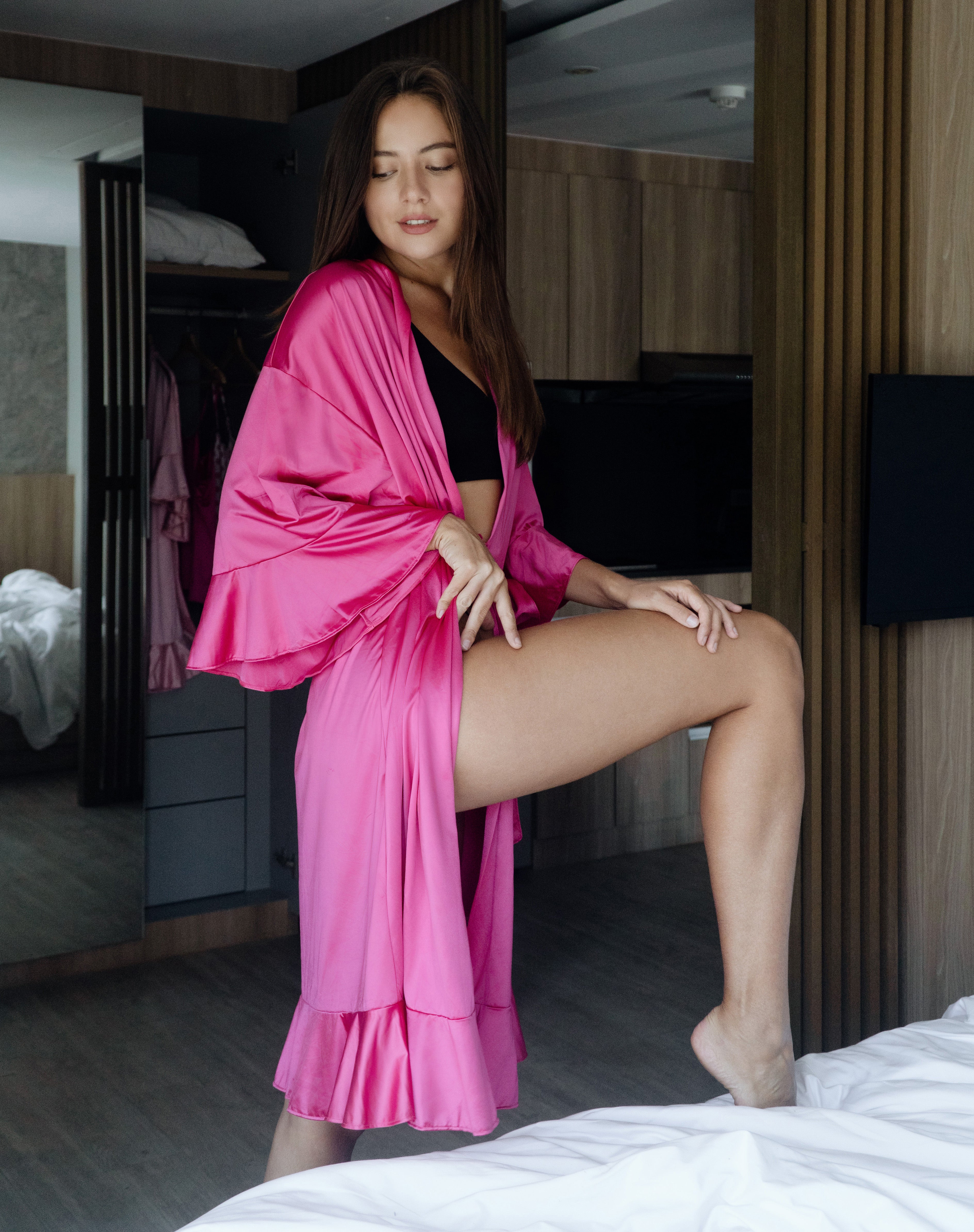 Beauty Robe, Pixie Satin, Long & Glamorous