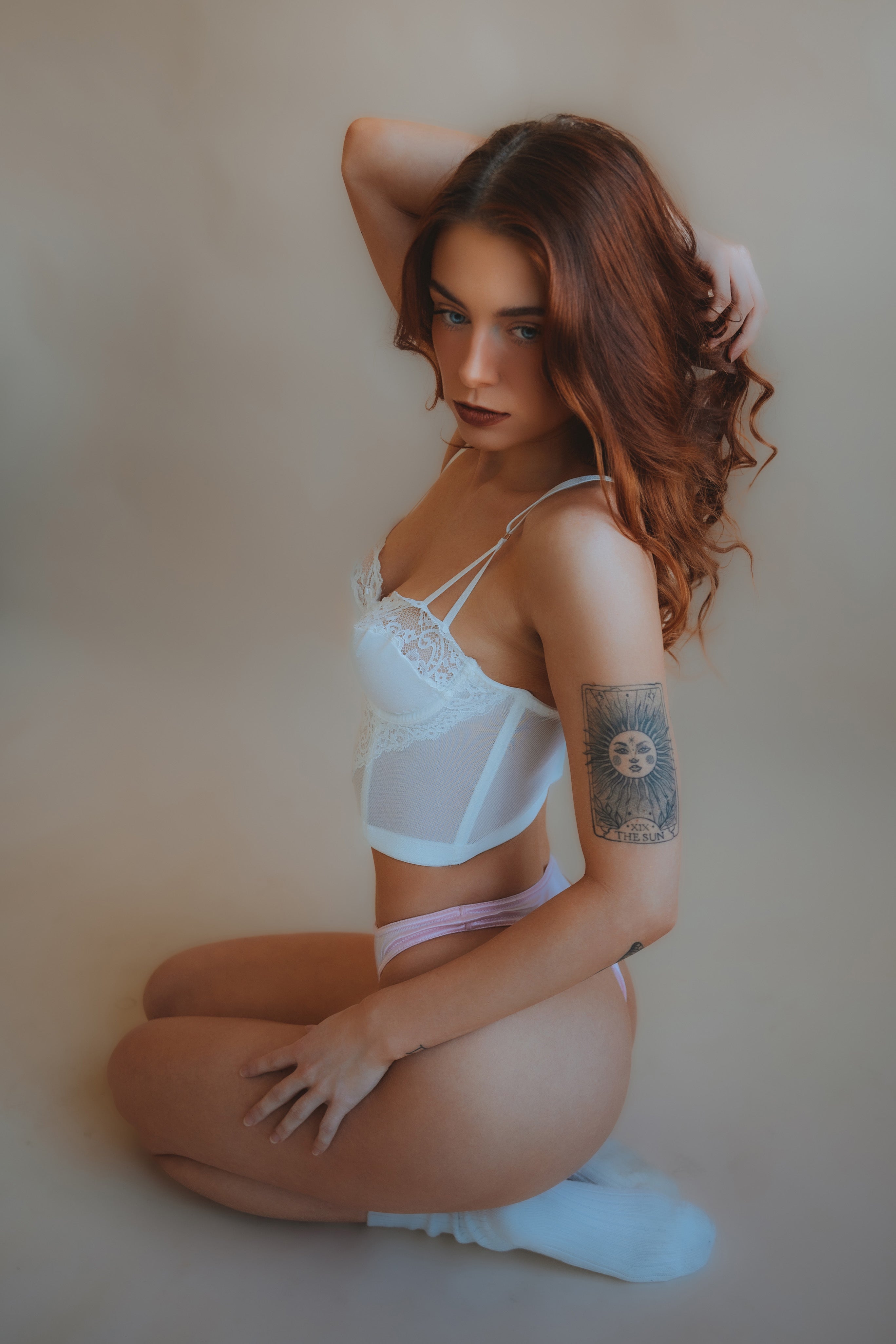 Fancy Satin Thong Panties Soft Pink