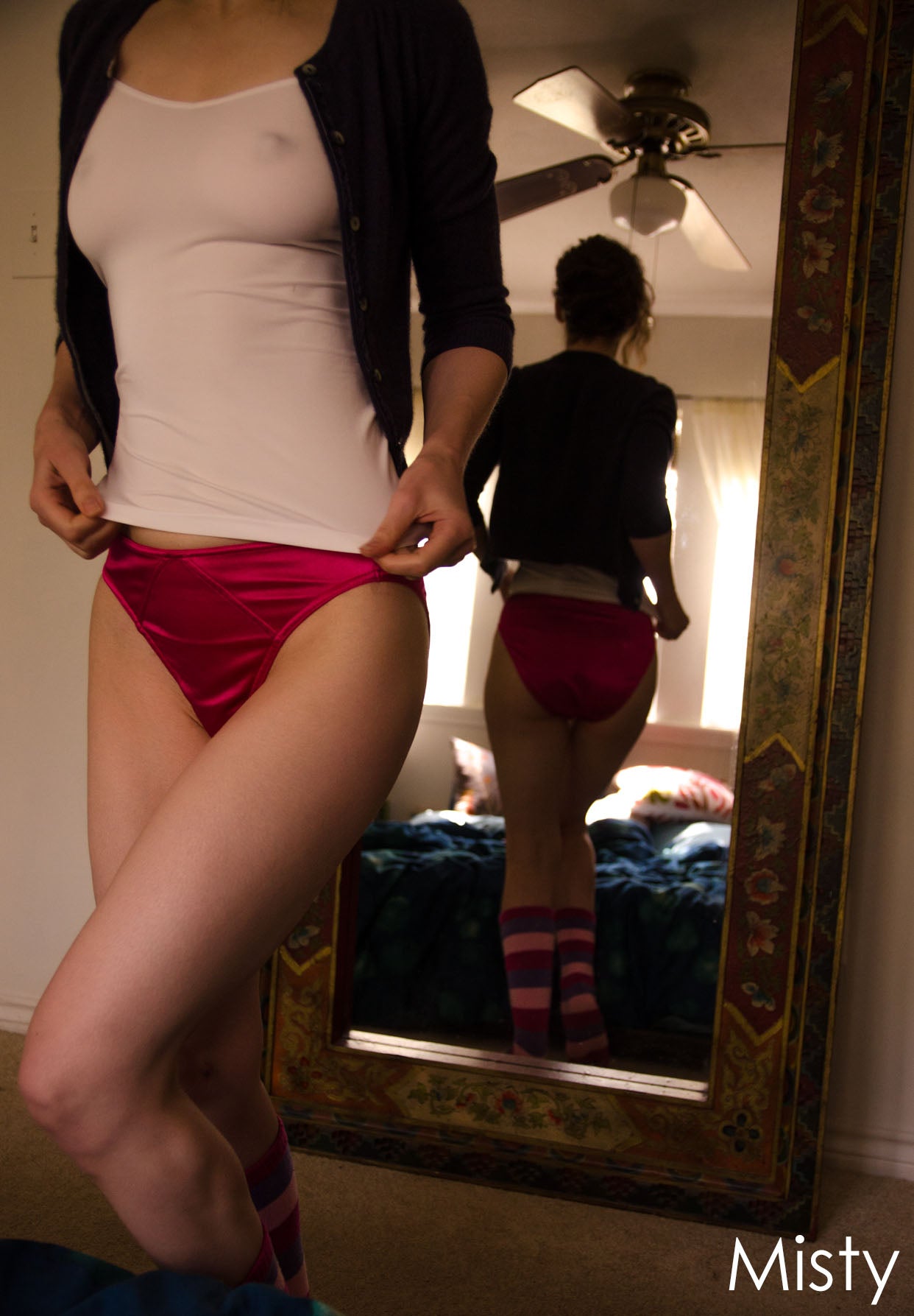 Hipster Panty, Fancy Satin Hot Pink