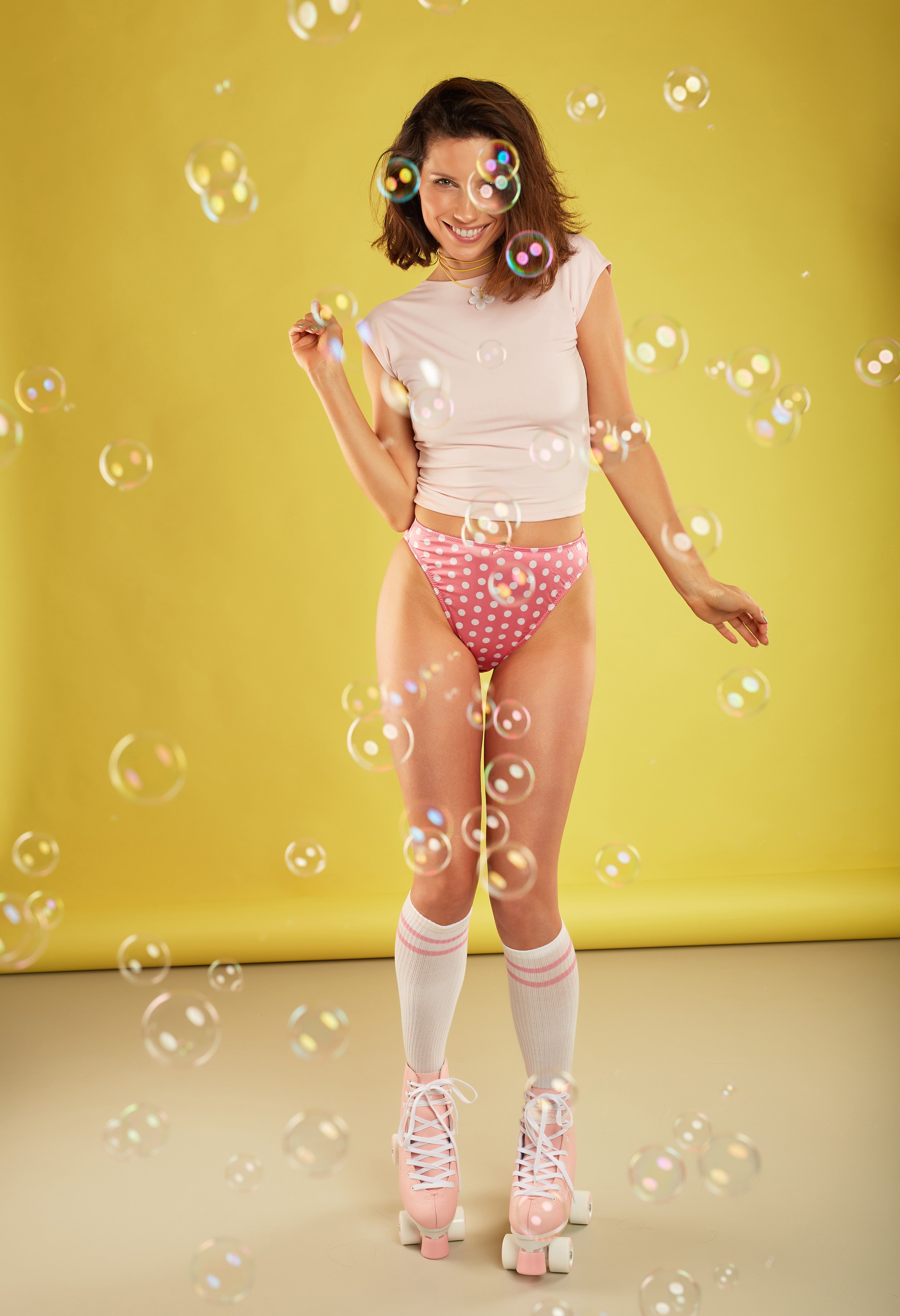 Pixie! Jenny Panties, White Dots on Pink