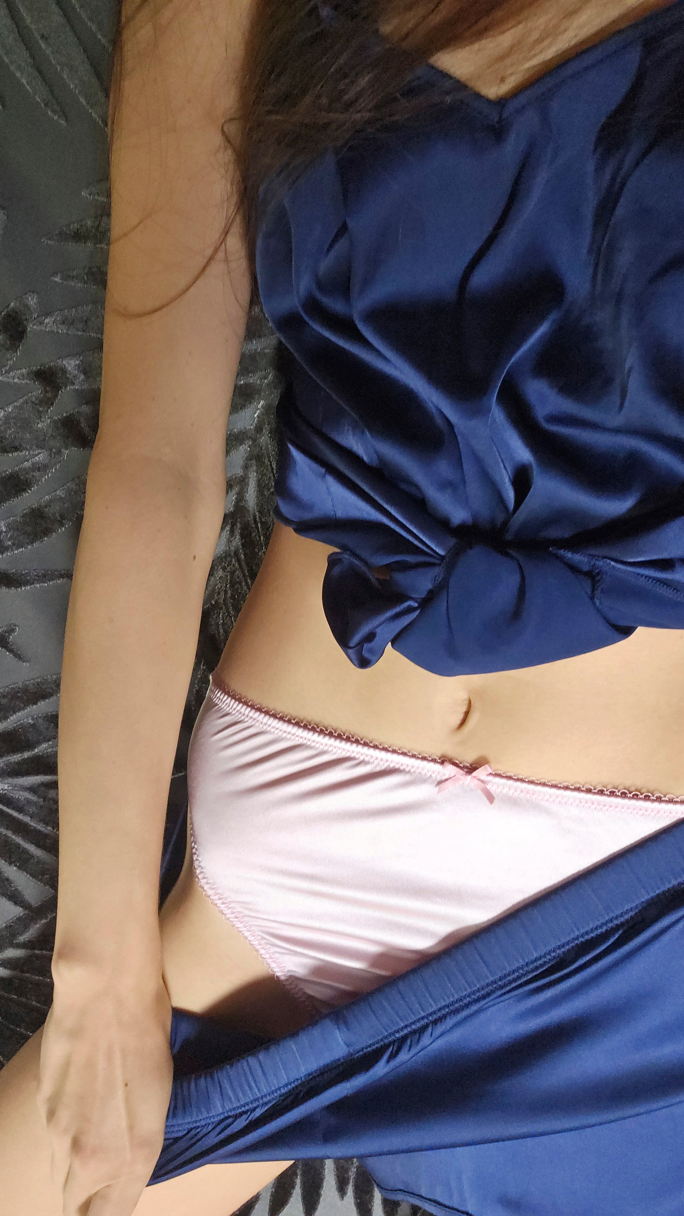 Pixie! Jenny panties in light pink with lace trim and bow at the front.
