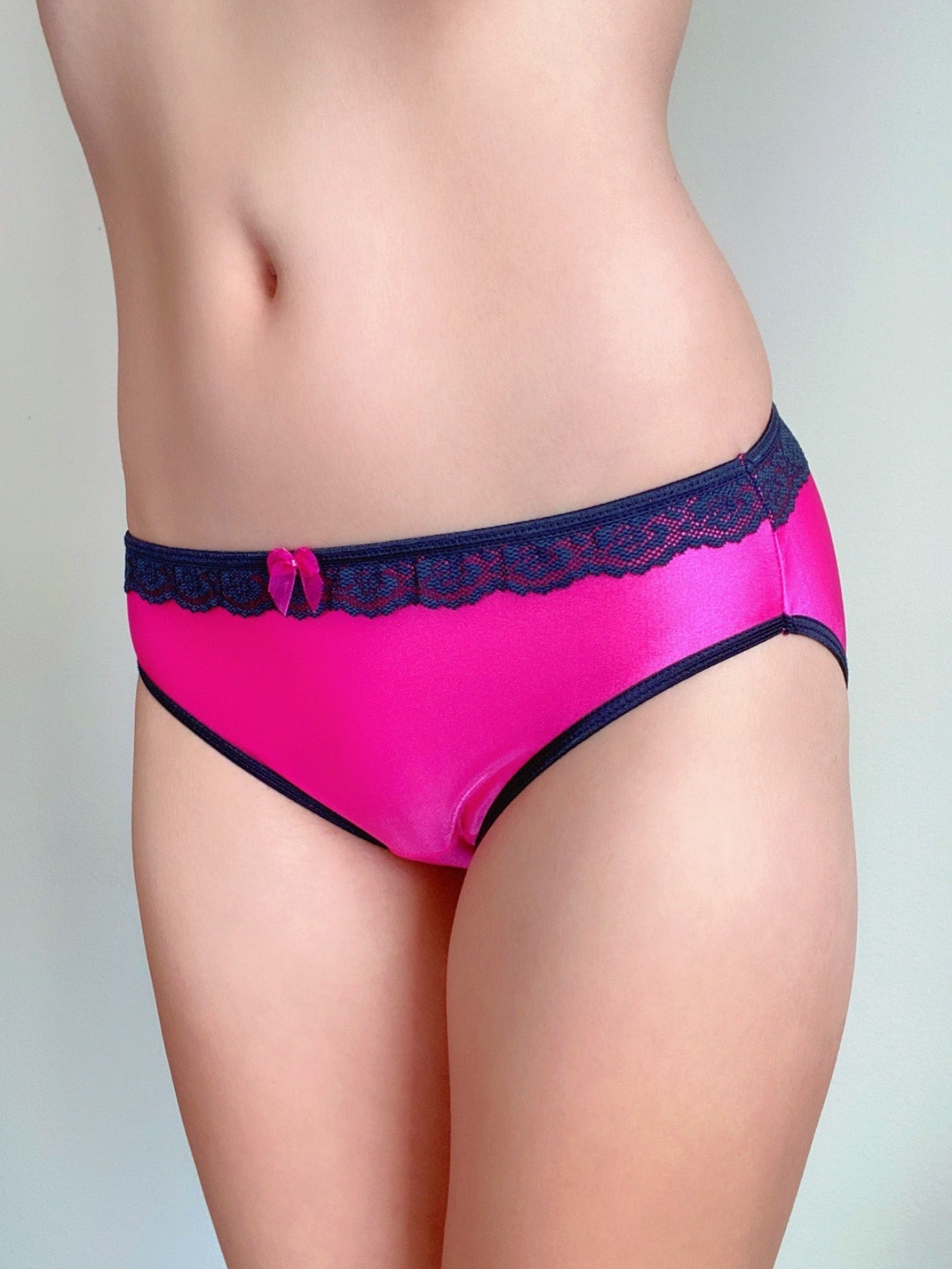 Prima Starlette Panties, Hot Pink with Black