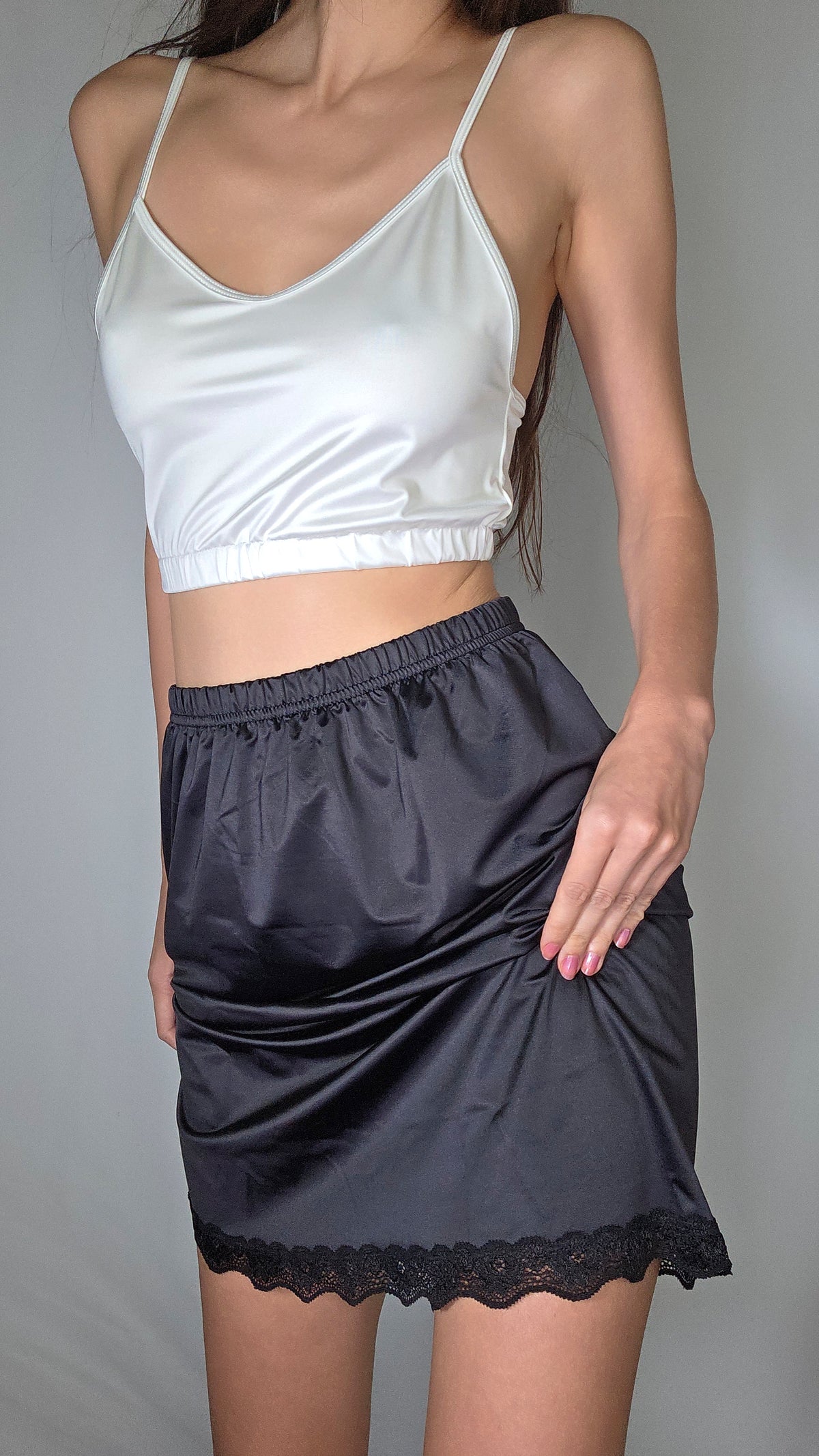 Laura half Slip, Midnight Black