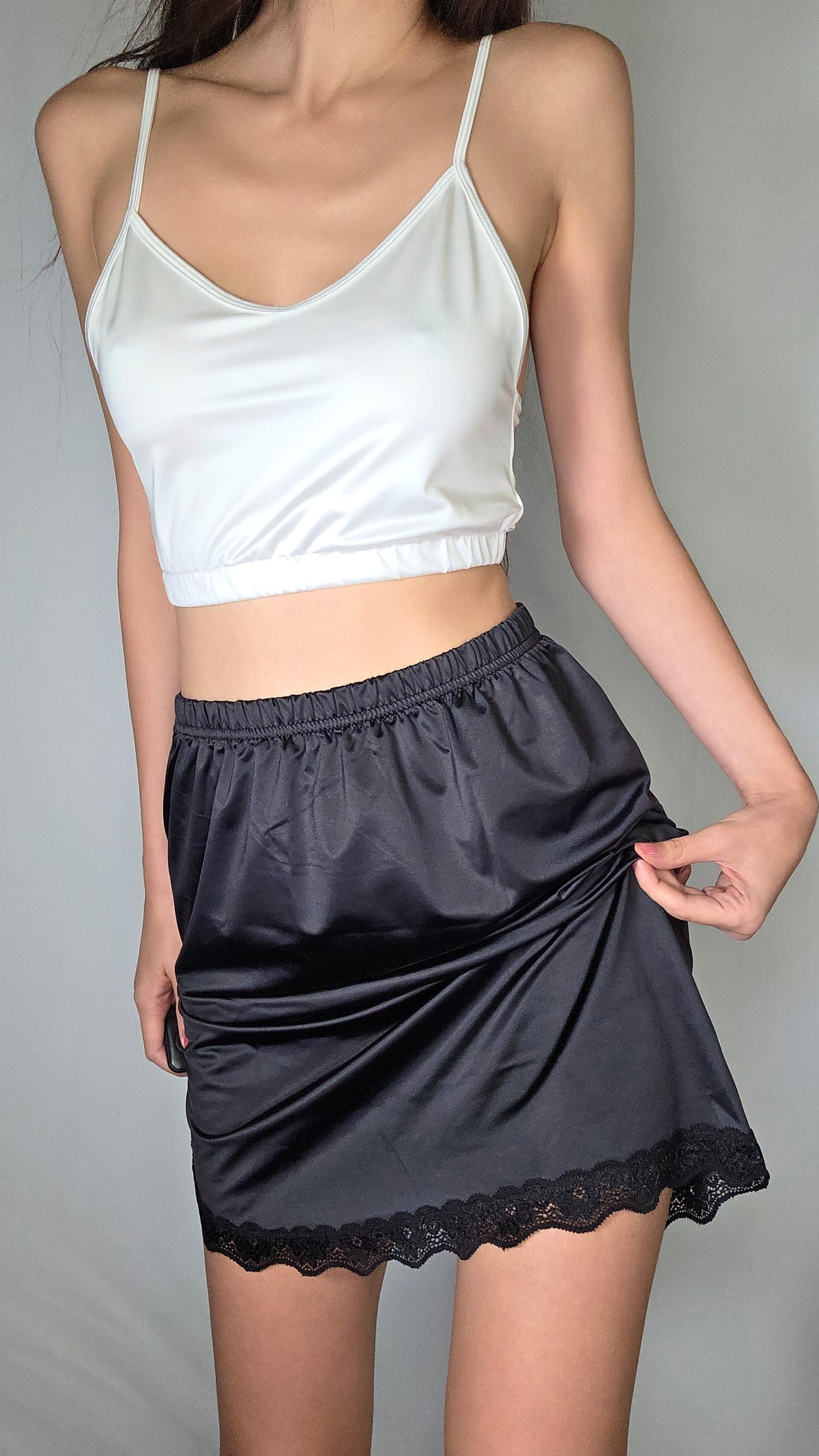 Laura half Slip, Midnight Black