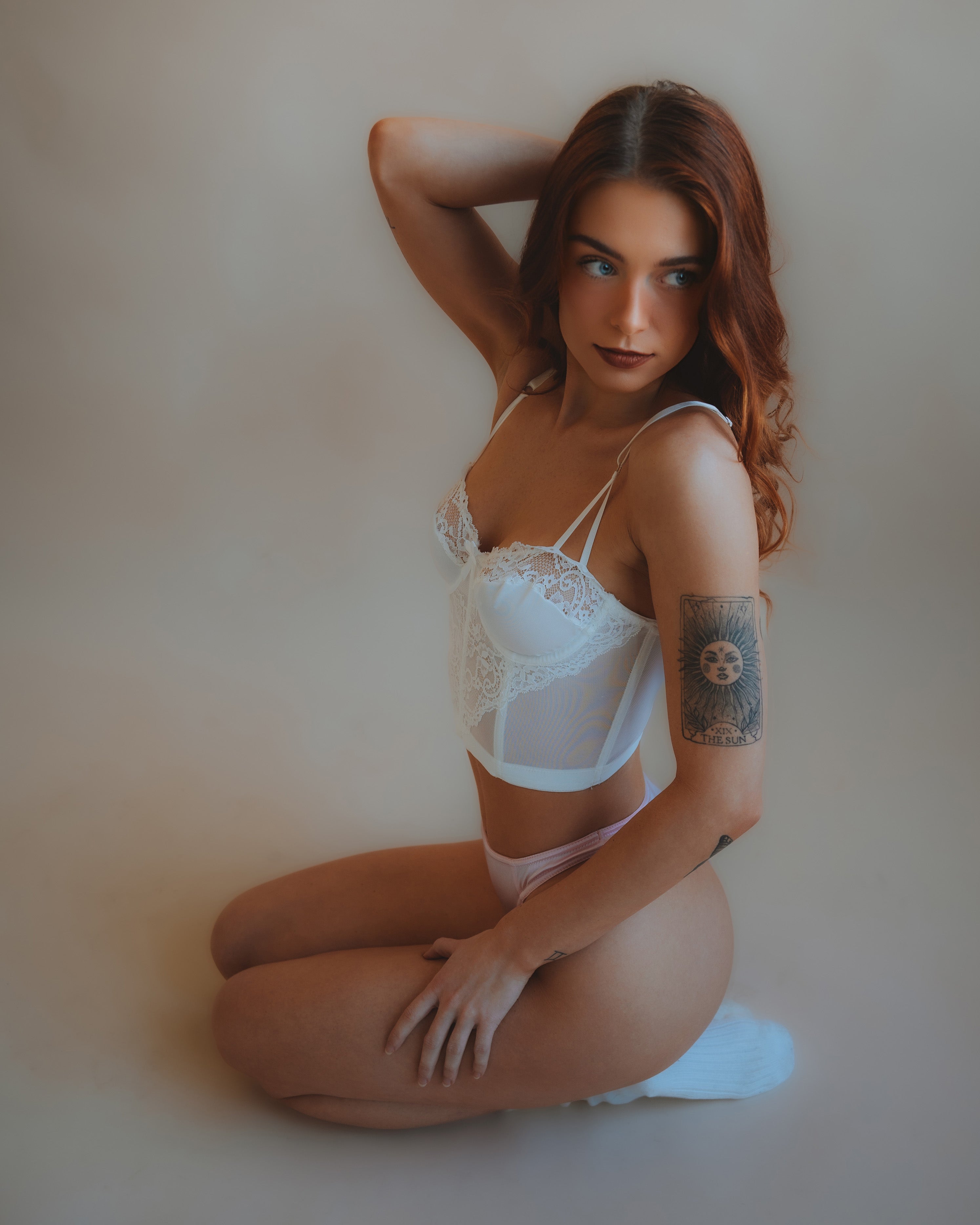 Fancy Satin Thong Panties Soft Pink